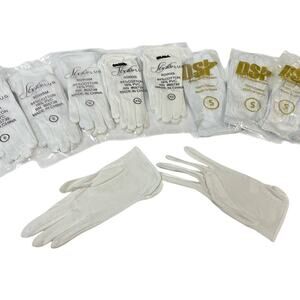 New In Package Lot of 9 DSI Style Plus Small White Cotton Marching Band Gloves